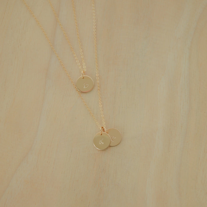 Disc Initial Necklace