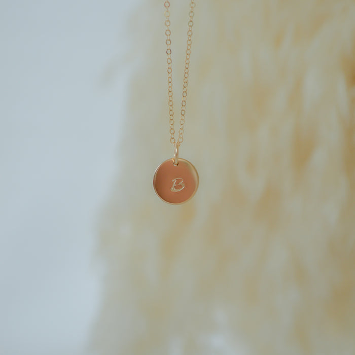 Disc Initial Necklace