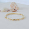 single pearl bracelet gold beads 