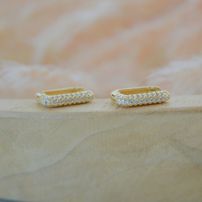 Shimmer Paperclip Hoops