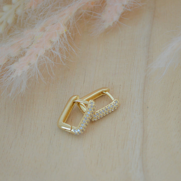 Shimmer Paperclip Hoops