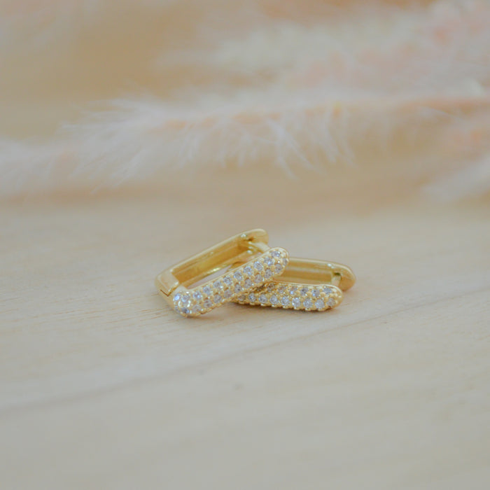 Shimmer Paperclip Hoops