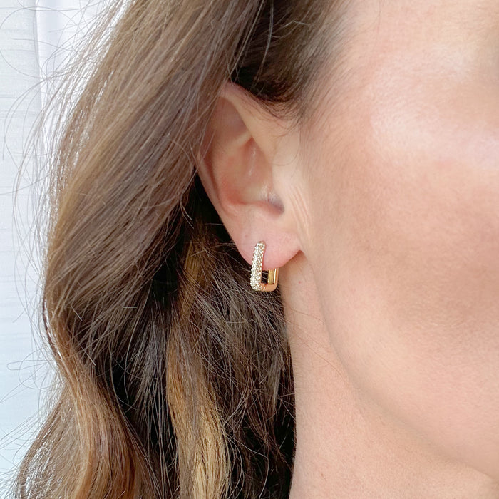 Shimmer Paperclip Hoops