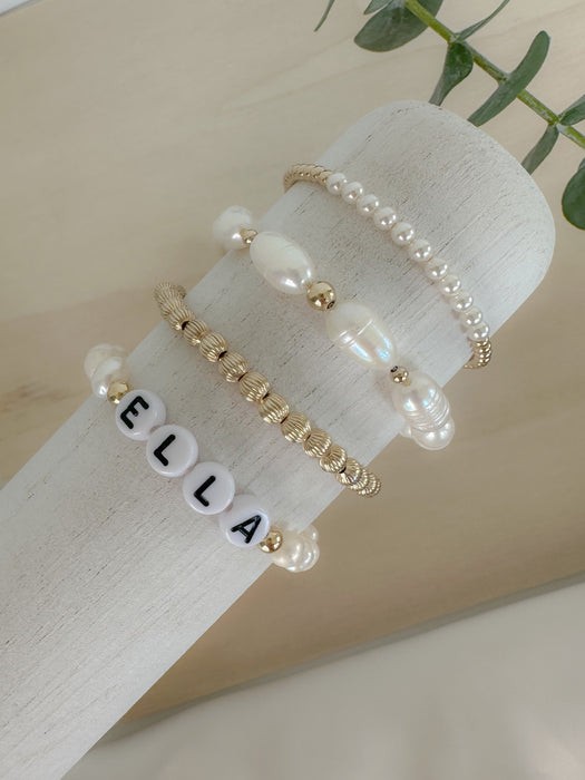 Freshwater Pearl Name Bracelet