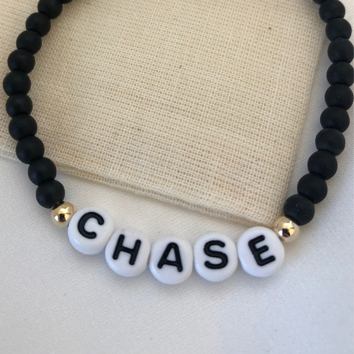 Onyx Name Bracelet