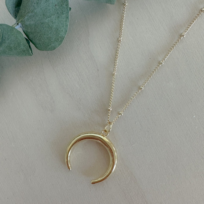 Crescent Pendant Necklace