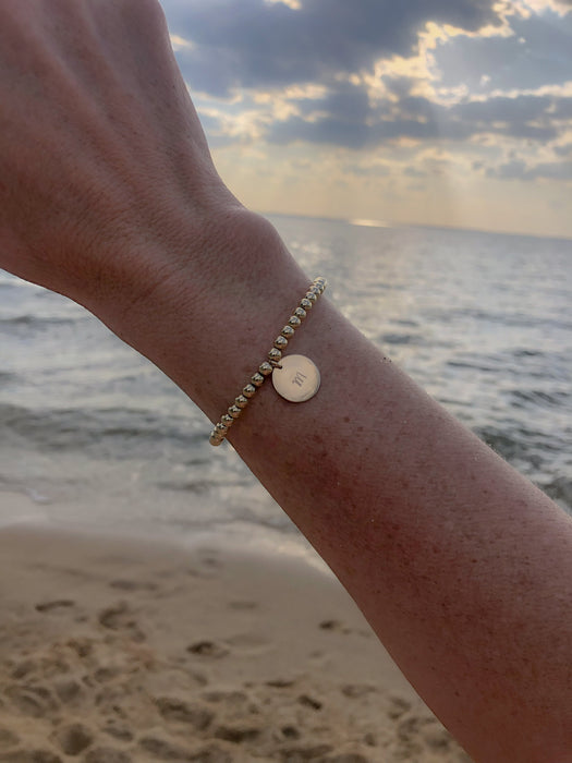 Letter Disc Bracelet