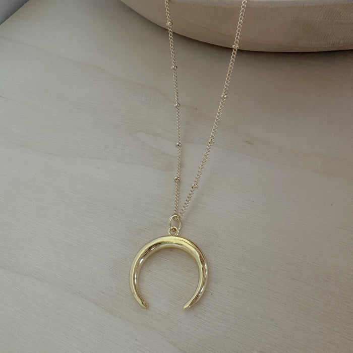 Crescent Pendant Necklace