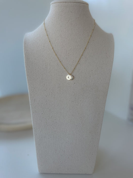 Disc Initial Necklace