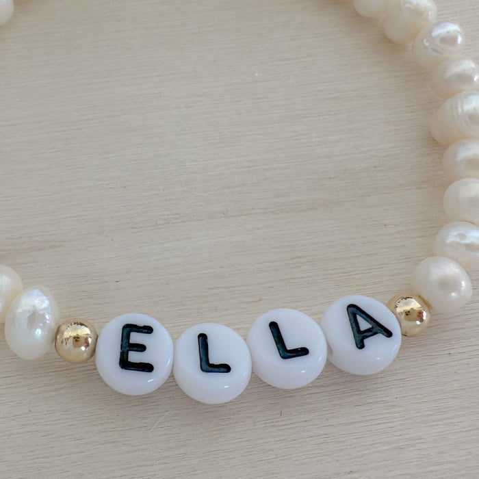 Freshwater Pearl Name Bracelet