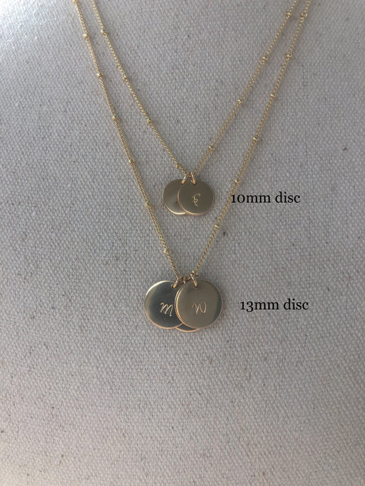 Disc Initial Necklace