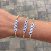 Custom personalized name bracelet with initials, names, or meaningful words. Perfect for stacking bracelets, layering, and gifting.