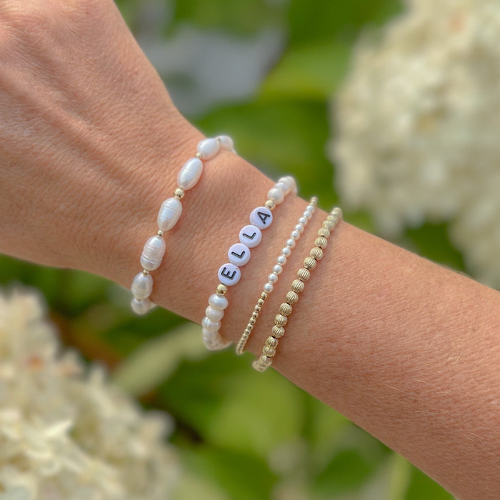 Freshwater Pearl Name Bracelet