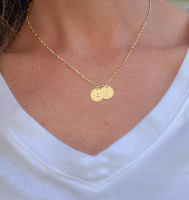 Disc Initial Necklace